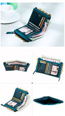 Contact's moda couro genuíno carteira feminina bifold titular do cartão moeda bolsa pequena bolsa feminina clipe de dinheiro masculino bolso carteiras