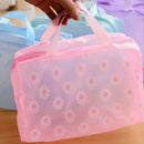5 cores compõem saco organizador de higiene pessoal saco de armazenamento de banho feminino à prova dwaterproof água transparente floral pvc viagem saco cosmético