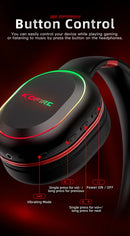 Kofire UG-05 fones de ouvido para jogos 2.4g bt5.0 fone de ouvido sem fio com microfone rbg luz vibração bluetooth fone de ouvido para ps4 ps5 pc switch