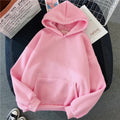 2024 outono casual feminino sólido hoodie confortável strecth camisolas bolso solto roupas quentes moda rua pullovers femininos
