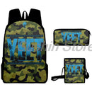 Jey uso yeet merch mochila 3 pçs/set mochila crossbody saco das mulheres dos homens casual daypack unisex packsack sacos de viagem