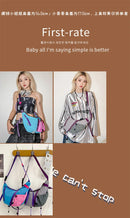Bolsa de ombro multifuncional ajustável, à prova d'água, cor contrastante, feminina, moda coreana, leve, bolsa crossbody