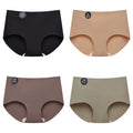 Falllsweet 4 Peças de Calcinhas de Seda Sem Costura para Mulheres, Lingerie Sexy de Cintura Média, Calcinhas de Seda Gelada M-2XL
