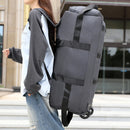 Bolsa de viagem, bolsa de grande capacidade, bagagem de mão portátil ao ar livre, bolsa de viagem com rolo, bolsa de lona unissex conveniente e prática