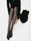 Meia-calça feminina de bolinhas para o verão, lingerie ultrafina, meia até a coxa, meia-calça feminina, body stocking.
