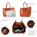 SC Marca De Luxo Sacolas De Couro De Vaca Designer De Couro Bolsas Mulheres Sacos De Ombro Moda Feminina Grande Capacidade Liner Bag