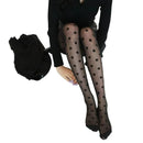 Meia-calça feminina de bolinhas para o verão, lingerie ultrafina, meia até a coxa, meia-calça feminina, body stocking.