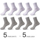 Hss 2023 meias de algodão masculino novos estilos 10 pares/lote preto homens de negócios meias respirável primavera verão para masculino tamanho dos eua (6.5-12)