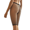 Calções de motociclista de malha feminina cintura elástica ver através da rede ciclismo estiramento meia meia-calça preto vermelho branco
