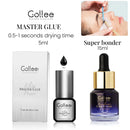 Gollee cola de extensão de cílios, secagem rápida, 0.5s, à prova d'água, adesivo, suprimentos, cola forte para salão de beleza, maquiagem, beleza