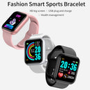 Relógio inteligente controle de música calorias distância rastreador de fitness mensagem lembrar masculino smartwatch feminino relógios pulseira relógio alarme y68
