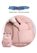 Fengdong-Saco Escolar de Grande Capacidade para Crianças, Mochila Bonito para Meninas, Kawaii Bookbag para Crianças, Presente dos Estudantes Primários