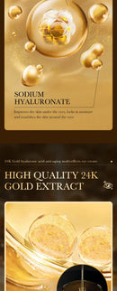 24k ouro ácido hialurônico creme para os olhos anti círculos escuros sacos de olho endurecimento hidratante olhos produtos de cuidados com a pele