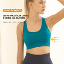 Sutiã esportivo sem costura, Top push up respirável à prova de choque feminino curto，Lingerie feminina，Poliéster，Respirável