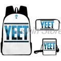 Jey uso yeet merch mochila 3 pçs/set mochila crossbody saco das mulheres dos homens casual daypack unisex packsack sacos de viagem