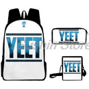 Jey uso yeet merch mochila 3 pçs/set mochila crossbody saco das mulheres dos homens casual daypack unisex packsack sacos de viagem