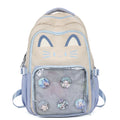 Kawaii mochila feminina doce rosa japonês dos desenhos animados gato ita saco moda grande capacidade casual versátil mochilas para senhoras
