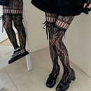 Mulheres jk laço laço oco para fora meias sexy flor bottoms meias femininas meia-calça boate cosplay acessórios de festa
