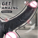 Vibrador preto grandes testículos vibradores macio enorme pênis ventosa pau brinquedos sexuais para mulheres homens gay anal butt plug adulto brinquedo erótico