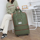 Bolsa de viagem dobrável, compartimento de bagagem, caixa de armazenamento de roda giratória, bolsa de bagagem telescópica de grande capacidade, bolsa noturna