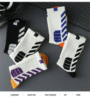 5 pares outono inverno meia basquete esportes simples alta superior meados tubo grosso moda ins cor sólida engraçado meia confortável