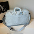 Bolsa de viagem portátil expansível para homens e mulheres, bolsa de bagagem leve de curta distância e grande capacidade, mala de viagem fitness com bolsa adicional e compartimento para sapatos