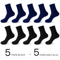 Hss 2023 meias de algodão masculino novos estilos 10 pares/lote preto homens de negócios meias respirável primavera verão para masculino tamanho dos eua (6.5-12)