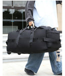 Bolsa de viagem, bolsa de grande capacidade, bagagem portátil ao ar livre, bolsa de viagem com rodas, bolsa de viagem unissex conveniente e prática
