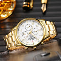 1pc relógio de luxo masculino moda calendário de negócios relógio de cinto de aço masculino natal presente do dia dos namorados