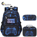 Mochila para menino com lancheira e estojo de lápis 3 peças bolsas escolares para meninos para estudantes do ensino fundamental meninos adolescentes
