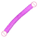 1pc rosa u forma geléia macia vibradores duplos vagina artificial brinquedos sexuais loja para casal feminino gay masturbadores lésbicos anal plug