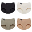 Falllsweet 4 Peças de Calcinhas de Seda Sem Costura para Mulheres, Lingerie Sexy de Cintura Média, Calcinhas de Seda Gelada M-2XL