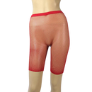 Calções de motociclista de malha feminina cintura elástica ver através da rede ciclismo estiramento meia meia-calça preto vermelho branco