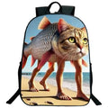Engraçado italiano brainrot impresso mochila para meninos meninas cappuccino assassino mochila crianças bookbag italiano brainrot sacos