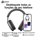 Picun f8 pro anc fones de ouvido sem fio 3d espaço áudio cabeça rastreamento-52db anc alta fidelidade bluetooth fone de ouvido enc hd microfone app de baixa latência