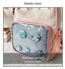 Kawaii mochila feminina doce rosa japonês dos desenhos animados gato ita saco moda grande capacidade casual versátil mochilas para senhoras