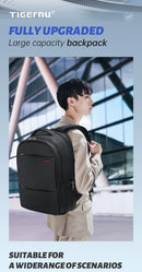 Tigernu anti-roubo mochilas grande capacidade saco 15.6 17 19 polegada mochila portátil para homens mochila de viagem bolsa feminina