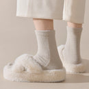 Unisex velo grosso cinco dedo meias, meias quentes toe, tubo médio, inverno, homens, mulheres, 3 pares