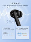 QCY-T13 ANC Fones De Ouvido Sem Fio, Bluetooth 5.3 TWS, ANC, Auscultadores De Cancelamento De Ruído, 4 Microfones ENC Headset, In-Ear, Handfree Earbuds