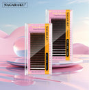 Nagaraku marrom extensão de cílios maquillaje maquiagem cílios individuais alta qualidade macio natural sintético vison 16 linhas