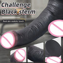Vibrador preto grandes testículos vibradores macio enorme pênis ventosa pau brinquedos sexuais para mulheres homens gay anal butt plug adulto brinquedo erótico