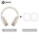 Picun f8 pro anc fones de ouvido sem fio cabeça rastreamento áudio espacial 3d-52db anc alta fidelidade bluetooth fone de ouvido enc hd microfone app de baixa latência