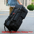 Mochila de Viagem Grande Capacidade 90/110L Dobrável com Rodas e Cinto, Bolsa de Transporte Multifuncional, Mala Resistente ao Desgaste