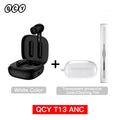 QCY-T13 ANC Fones De Ouvido Sem Fio, Bluetooth 5.3 TWS, ANC, Auscultadores De Cancelamento De Ruído, 4 Microfones ENC Headset, In-Ear, Handfree Earbuds