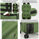 Mochila de Viagem Grande Capacidade 90/110L Dobrável com Rodas e Cinto, Bolsa de Transporte Multifuncional, Mala Resistente ao Desgaste