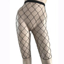 Calções de motociclista de malha feminina cintura elástica ver através da rede ciclismo estiramento meia meia-calça preto vermelho branco