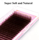 Nagaraku marrom extensão de cílios maquillaje maquiagem cílios individuais alta qualidade macio natural sintético vison 16 linhas