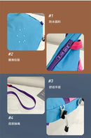 Bolsa de ombro multifuncional ajustável, à prova d'água, cor contrastante, feminina, moda coreana, leve, bolsa crossbody