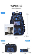 Mochila para menino com lancheira e estojo de lápis 3 peças bolsas escolares para meninos para estudantes do ensino fundamental meninos adolescentes