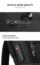 Mochila Antifurto Impermeável Kingsons/Vgoal para Homens, para Laptop de 14/13.3 polegadas com Porta USB e Cadeado TSA